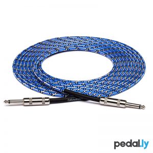 Hosa Blue Cloth Guitar Cable from Pedally 3GT-18C1