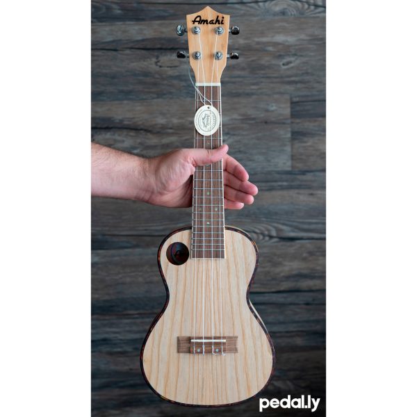 Amahi concert size quilted ash ukulele from Pedally