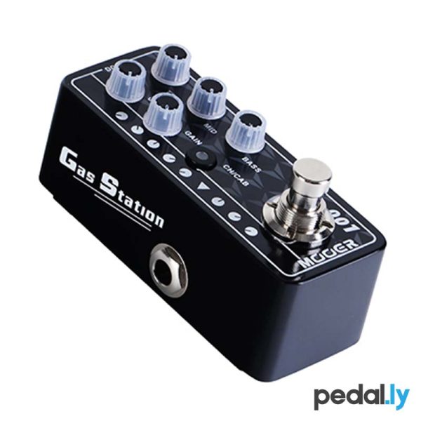 Mooer 001 Gas Station Preamp Pedal from Pedally side view