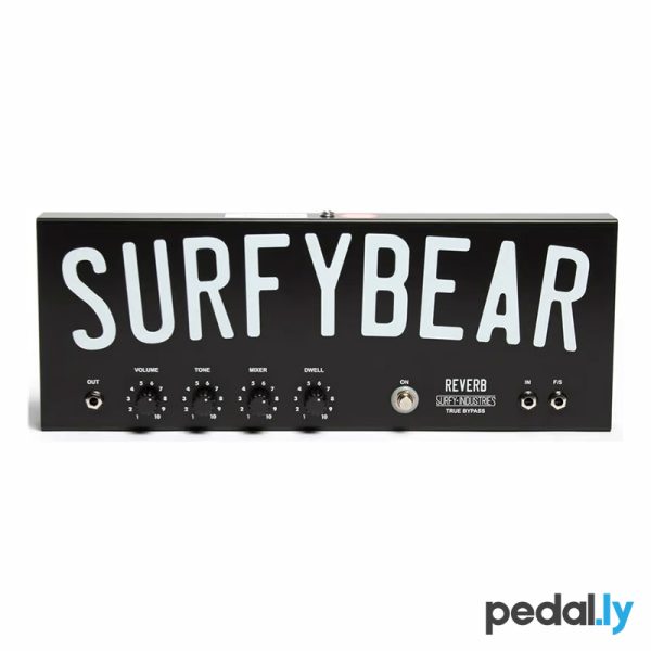 Surfy Industries SurfyBear Metal Black with SurfyPan Reverb Unit from Pedally