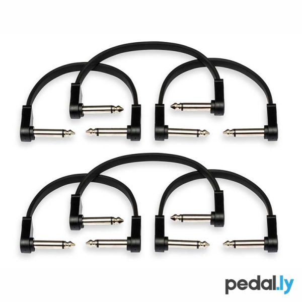 Hosa 6inch Flat Guitar Patch Cables 6 pc from Pedally CFP-606