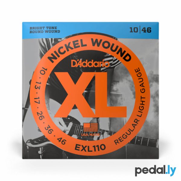 D'Addario EXL110 10-46 Regular Light, XL Nickel Wound Electric Guitar Strings from Pedally