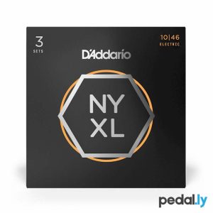 D'Addario NYXL1046-3P 10-46 Regular Light, NYXL Electric Guitar Strings 3-Pack from Pedally