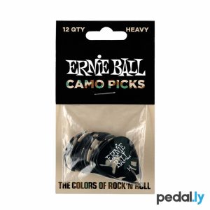 Ernie Ball Cellulose Guitar Picks - Heavy Camouflage - 12 Pack From Pedally P09223