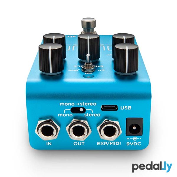 Strymon Cloudburst Ambient Reverb Pedal from Pedally Z120-CLOUD top view connectors