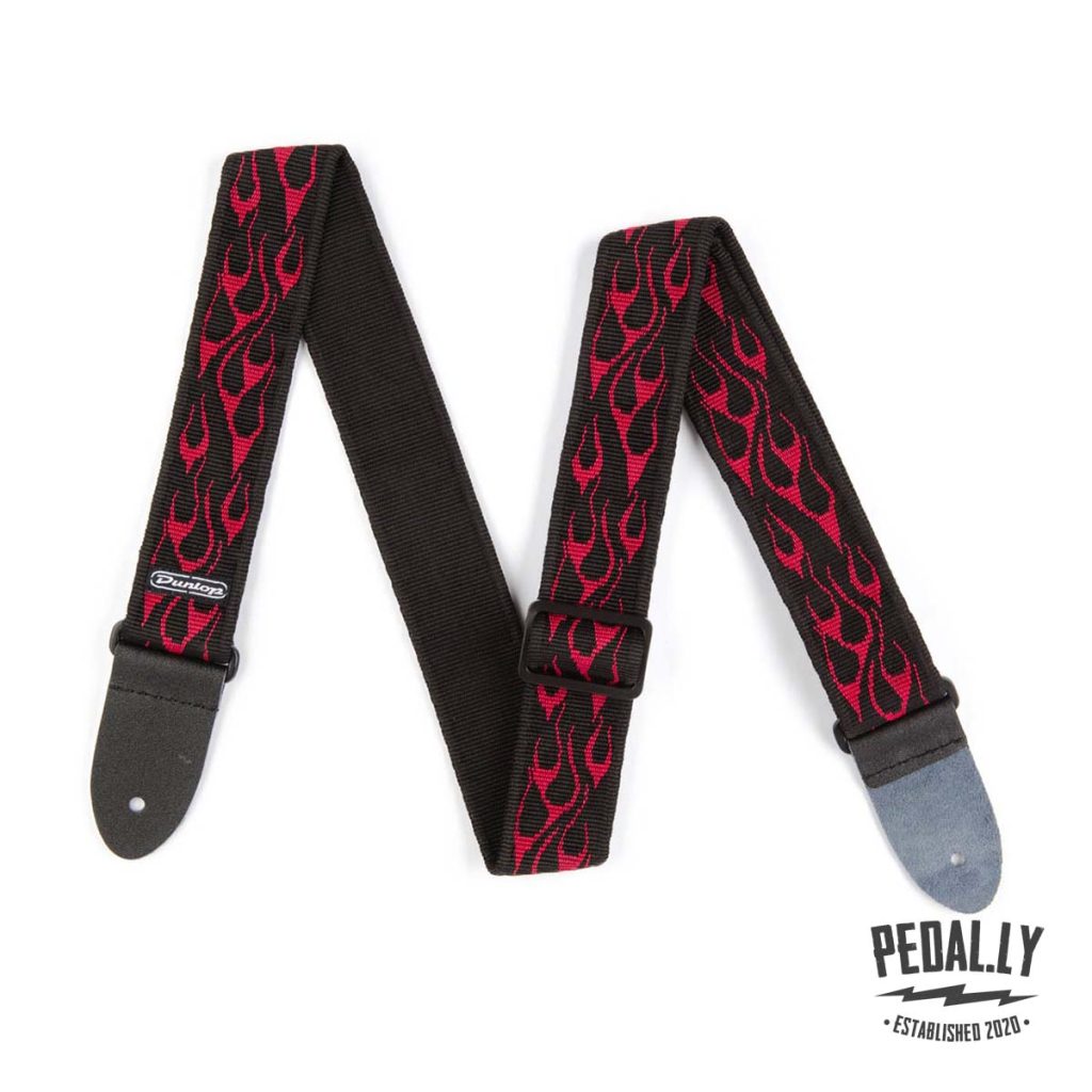 Dunlop Classic Flamebe Red Guitar Strap pedal.ly