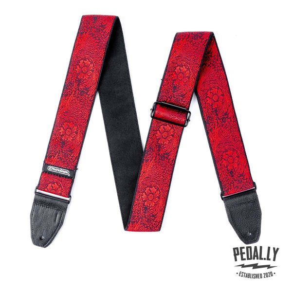 Dunlop Jacquard Albion Red Guitar Strap from Pedally D6721