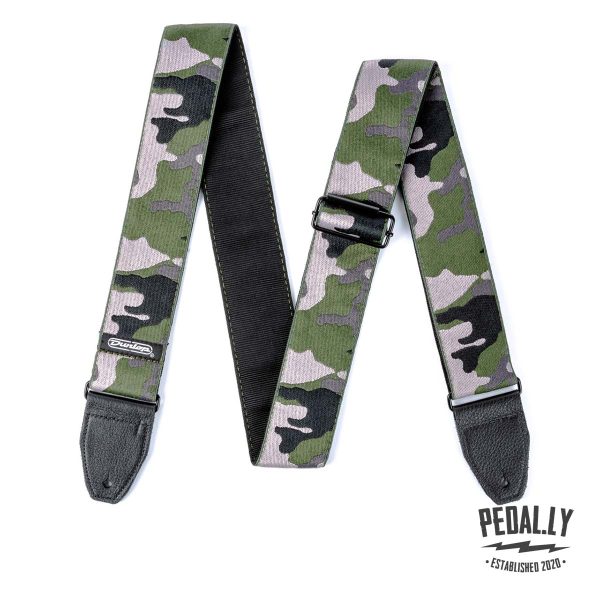 Dunlop Jacquard Ranger Green Camo Guitar Strap from Pedally