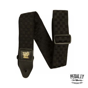 Ernie Ball Classic Jacquard Black Checkers Guitar Strap from Pedally P05341