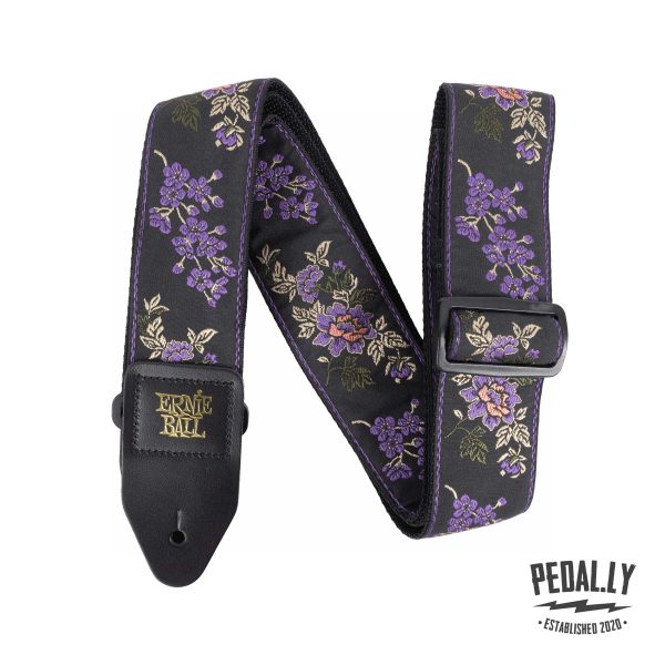 Ernie Ball Classic Jacquard Lavender Blossom Guitar Strap from Pedally P05364