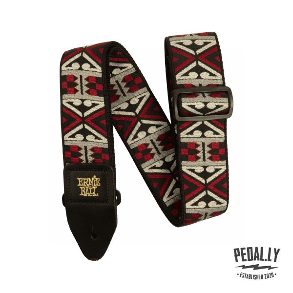 Ernie Ball Classic Jacquard Primal Red Guitar Strap from Pedally P05339