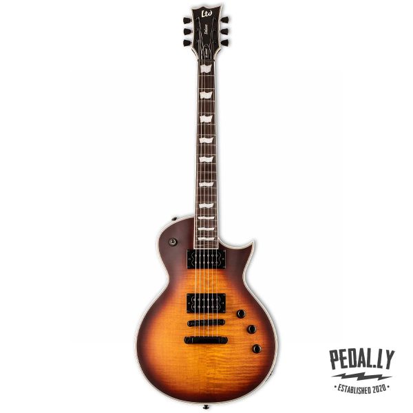 ESP LTD EC-1000T CTM Tobacco Sunburst Satin Electric Guitar from Pedally LEC1000TCTMFMTSBS