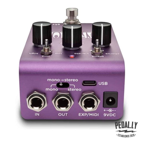 Strymon UltraViolet Vintage Vibe Pedal from Pedally Z120-ULTR input jacks