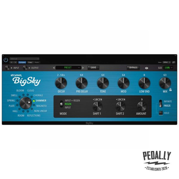 Strymon BigSky Shimmer Reverb Software Plugin from Pedally