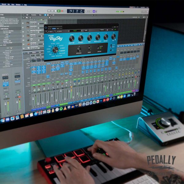 Strymon BigSky Reverb Plugin Software from Pedally with midi synth SWPI-BSKY