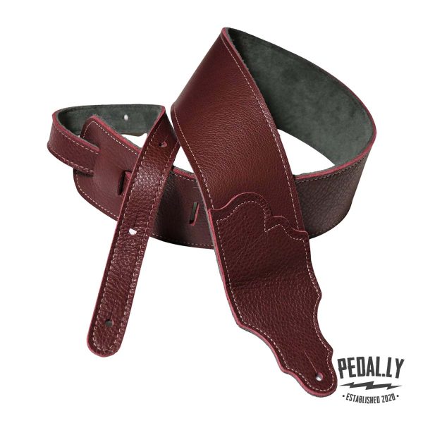 Franklin 3" Original Natural Glove Leather Guitar Strap - Ox Blood from Pedally FSW-OX-N