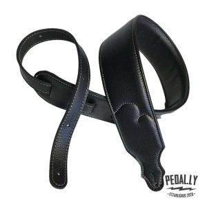 Franklin Padded Glove Leather Guitar Strap - Black from Pedally 10B-BK-N