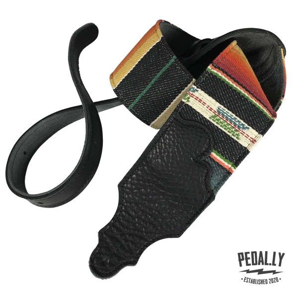 Franklin 3″ Saddle Blanket Guitar Strap - Black/Black from Pedally FSCL-SB-BKB