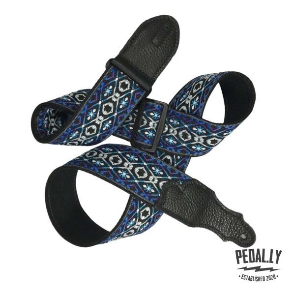 Franklin Retro Folk Weave Guitar Strap - Blue/Purple from Pedally F1-BPL