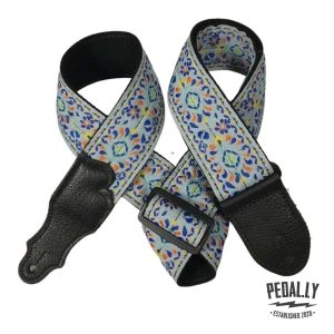 Franklin Retro Folk Weave Guitar Strap - Light Blue from Pedally F1-LB