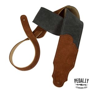 Franklin Sedona Suede Guitar Strap - Gray from Pedally FSS2-GY-RU