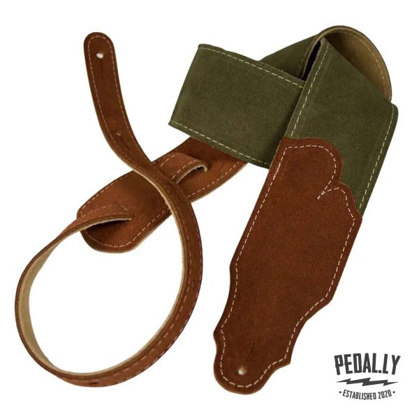 Franklin Sedona Suede Guitar Strap - Olive from Pedally FSS2-OL-RU