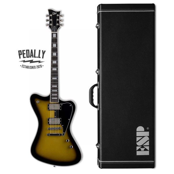 ESP LTD Bill Kelliher Signature Sparrowhawk Vintage Silver Sunburst Electric Guitar mastadon from pedally LSPARROWHAWKV free hard shell case