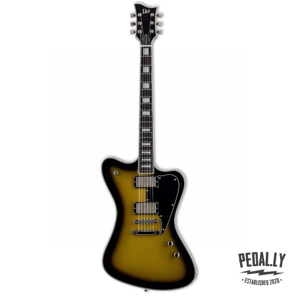 ESP LTD Bill Kelliher Signature Sparrowhawk Vintage Silver Sunburst Electric Guitar mastadon from pedally LSPARROWHAWKV full