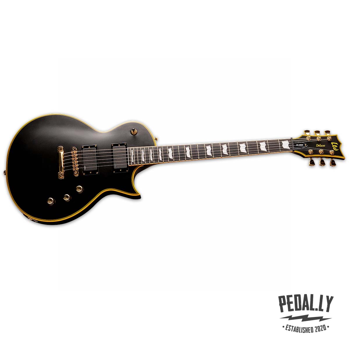 ESP LTD EC-1000 Vintage Black Electric Guitar from Pedally LEC1000VB front