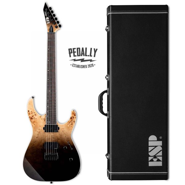 LTD M-1000HT Black Natural Fade Electric Guitar W/FREE CASE from Pedally LM1000HTBPBLKFD with case