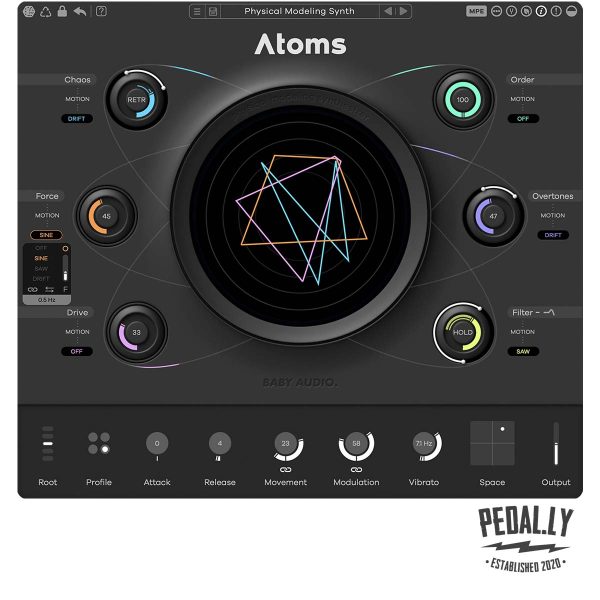 Baby Audio Atoms Physical Modeling Synthesizer Plugin from Pedally