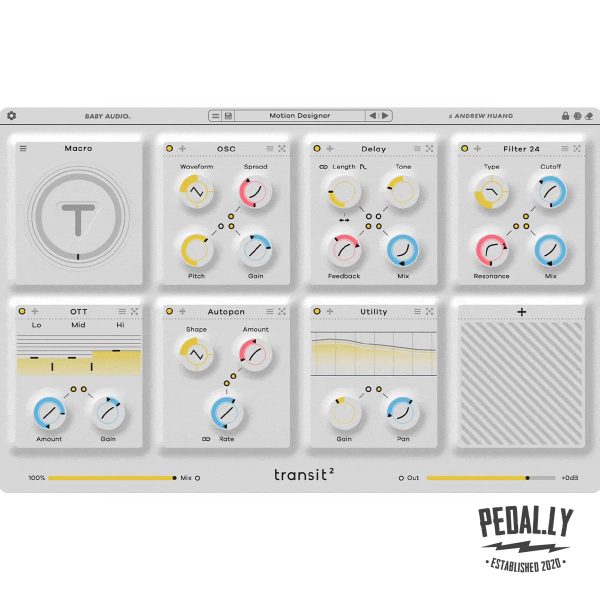 Baby Audio Transit 2 Motion Effects Playground Plugin from Pedally