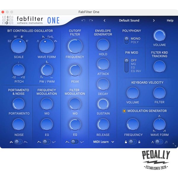 FabFilter One Synthesizer Plugin from Pedally