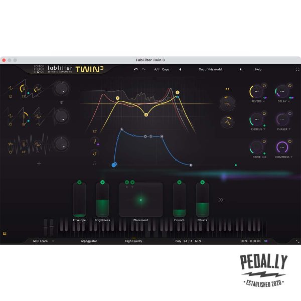 FabFilter Twin 3 Subtractive Synthesizer Plugin from Pedally