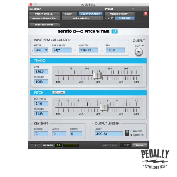 Serato Pitch 'n Time LE Plugin from Pedally
